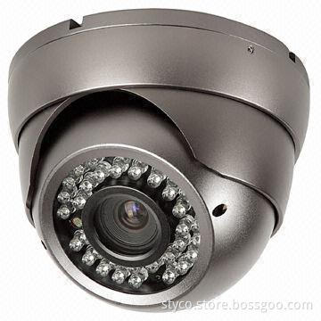 Vandal-proof CMOS Dome Camera, 800TVL Horizontal Resolution, 4 to 9mm Manual Zoom Lens